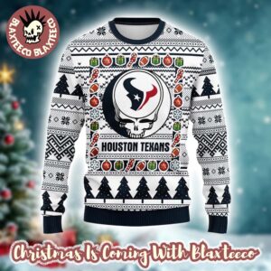 Grateful Dead X NFL Houston Texans Stealie Logo Ugly Christmas Sweater