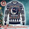Grateful Dead X NFL Miami Dolphins Stealie Logo Ugly Christmas Sweater Grateful Dead X NFL Miami Dolphins Stealie Logo Ugly Christmas Sweater