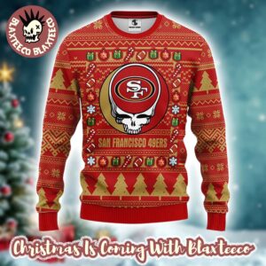 Grateful Dead X NFL San Francisco 49ers Stealie Logo Ugly Christmas Sweater