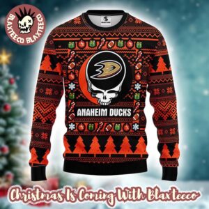 Grateful Dead X NHL Anaheim Ducks Stealie Logo Ugly Christmas Sweater
