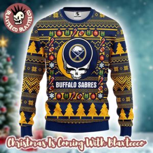 Grateful Dead X NHL Buffalo Sabres Stealie Logo Ugly Christmas Sweater
