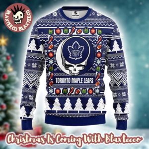 Grateful Dead X NHL Toronto Maple Leafs Stealie Logo Ugly Christmas Sweater