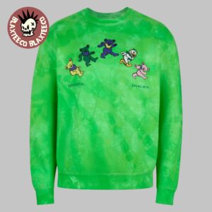 Grateful Dead X Oregon Ducks X Nike Grateful Ducks Rainbow Dancing Bear Tie Dye Crewneck Sweater