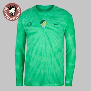 Grateful Dead X Oregon Ducks X Nike Steal Your Duck Logo Tie Dye Long Sleeve T-Shirt