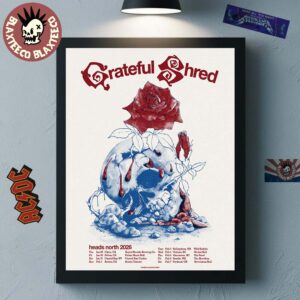 Grateful Shred Heads North 2026 North America Tour City Dates Home Decor Poster Canvas