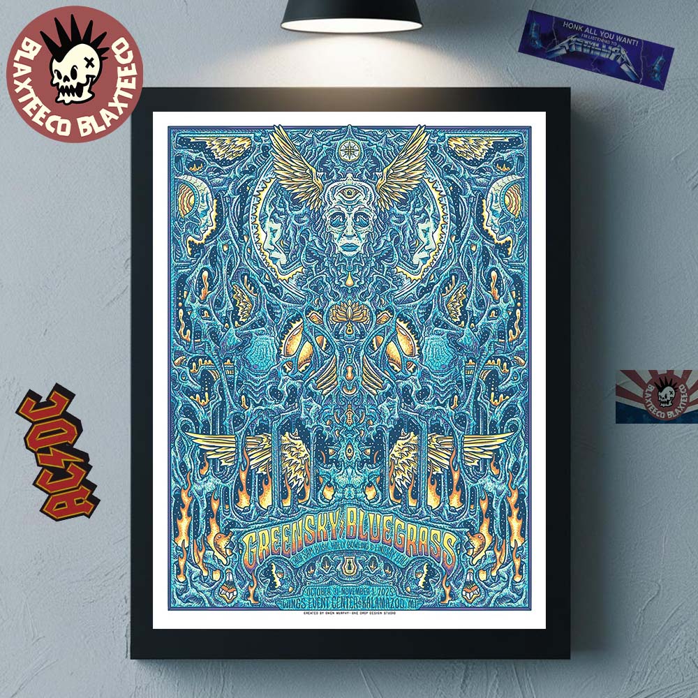 Greensky Bluegrass Kalamazoo Michigan 2025 Venue Poster At Wings Event Center On October 31 And November 1 2025 Poster Canvas Greensky Bluegrass Kalamazoo Michigan 2025 Venue Poster At Wings Event Center On October 31 And November 1 2025 Poster Canvas