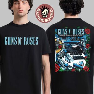 Guns N Roses Argentina 2025 Night 2 Venue Poster At Estadio Huracan On October 18 2025 Two Sided T-Shirt
