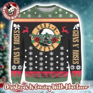 Guns N Roses Big Logo Heavy Metal Gift For Fans Christmas Ugly Sweater