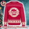 Guns N Roses Big Signature Logo Roses Pattern Knitted Mustard Christmas Ugly Sweater