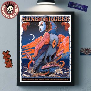 Guns N Roses Florianópolis Brazil 2025 Venue Poster At Arena Opus On October 21 2025 Home Decor Poster Canvas