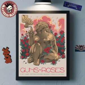 Guns N Roses Medellin Colombia 2025 Venue Poster At Estadio Atanasio Grardot On October 11 2025 Home Decor Poster Canvas