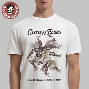 Guns N Roses Poster For Show In Yokohama Japan At K Arena On May 5 2025 Lithograph Yokai Oni Artwork Essentials T-Shirt