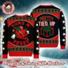 In Flames Big Logo With Snowflakes Pattern 2025 Knitted Red Holiday Sweater Christmas Jumper In Flames Big Logo With Snowflakes Pattern 2025 Knitted Red Holiday Sweater Christmas Jumper