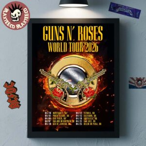 Guns N Roses World Tour 2026 Latin America Schedule Dates Home Decor Poster Canvas