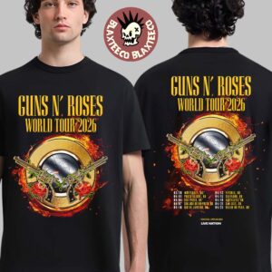 Guns N Roses World Tour 2026 Latin America Schedule Dates Two Sided T-Shirt