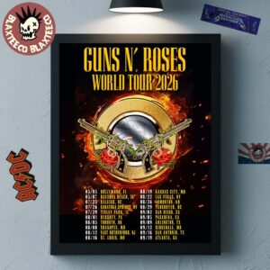 Guns N Roses World Tour 2026 North American Schedule Dates Home Decor Poster Canvas