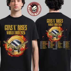 Guns N Roses World Tour 2026 Schedule Dates Two Sided T-Shirt