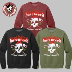 Hatebreed Christmas 2025 Season’s Beating Holiday Style Logo Crewneck Sweatshirt