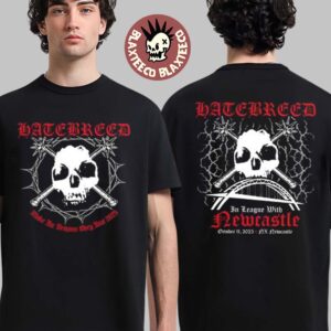 Hatebreed Newcastle UK 2025 Event Merch Tee At NX Newcastle On October 11 2025 Two Sided T-Shirt