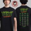 Helloween 40th Anniversary North American Tour 2026 Schedule Dates Two Sided T-Shirt