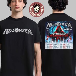 Helloween 40th Anniversary North American Tour 2026 Schedule Dates Two Sided T-Shirt