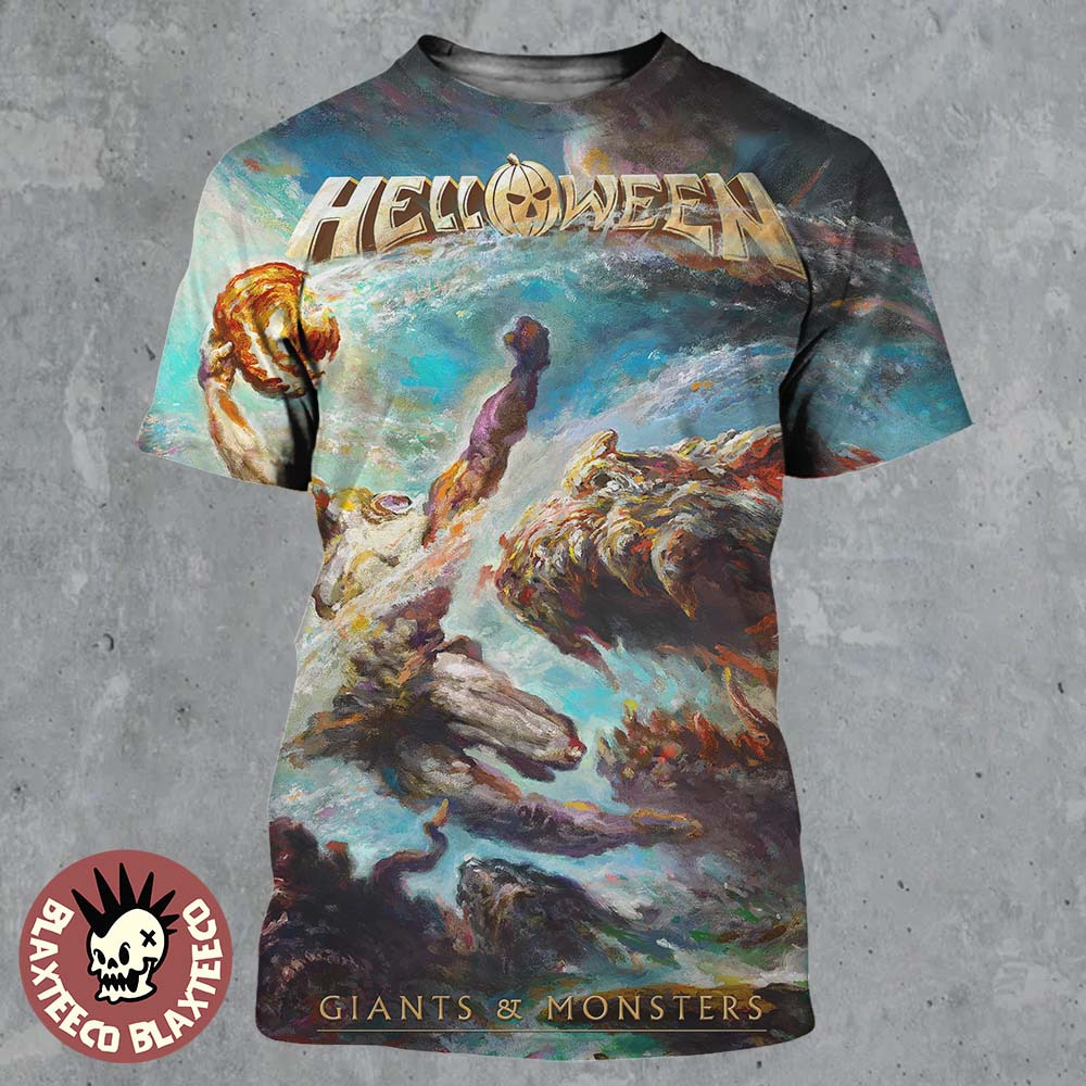Helloween Giants And Monsters Cover Artwork All Over Print Shirt Helloween Giants And Monsters Cover Artwork All Over Print Shirt