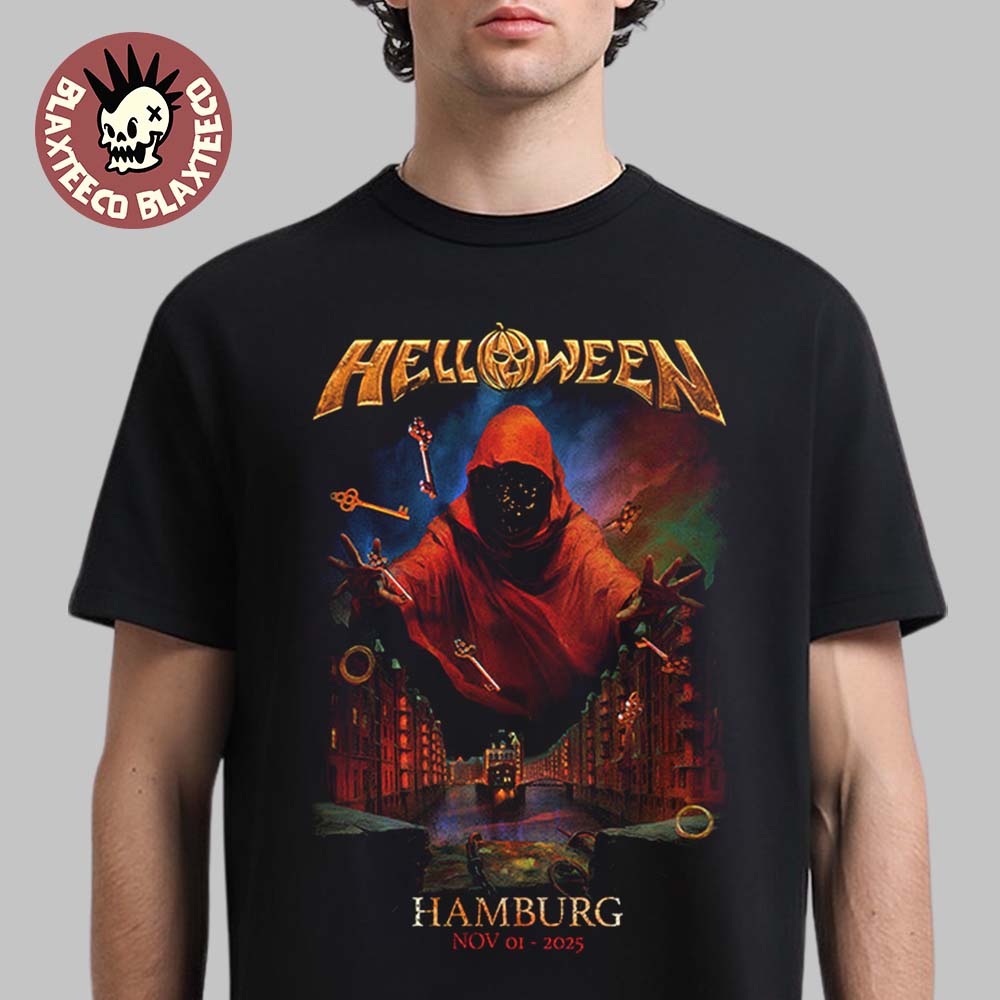 Helloween Hamburg Germany 2025 Pop Up Shop Merch Tee On November 1 2025 T-Shirt Helloween Hamburg Germany 2025 Pop Up Shop Merch Tee On November 1 2025 T-Shirt