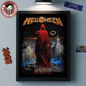 Helloween Madrid Spain 2025 Pop Up Shop Merch Poster On November 15 And 16 2025 Home Decor Poster Canvas