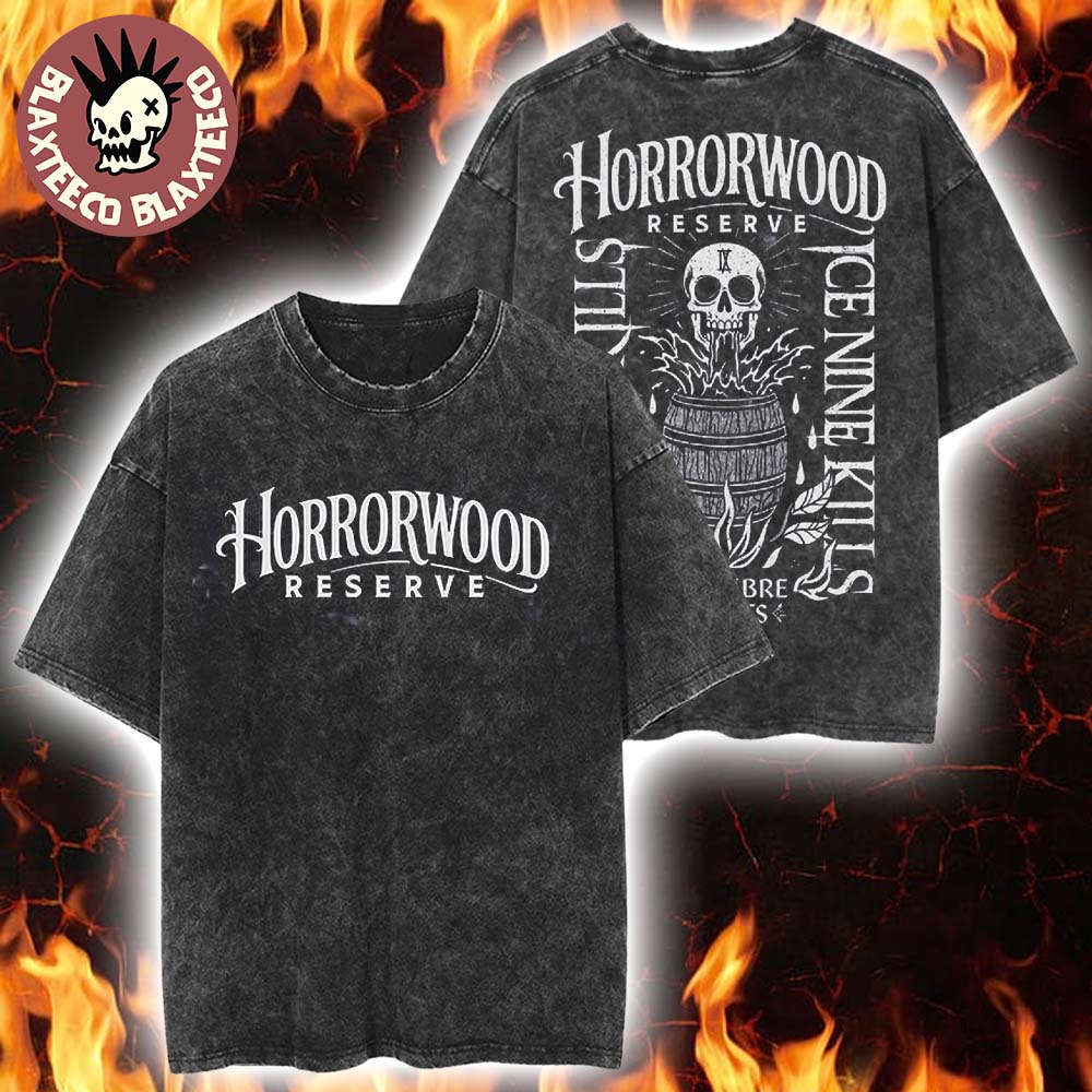 Ice Nine Kills Horrorwood Reserve Macabre Spirits Vintage Washed T-Shirt Ice Nine Kills Horrorwood Reserve Macabre Spirits Vintage Washed T-Shirt