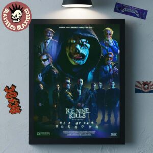 Ice Nine Kills The Great Unknown Autographed Movie Poster Down The Rabbit Hole We Go The Matrix Inspired Home Decor Poster Canvas
