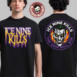 Ice Nine Kills The Laugh Track Joker Face Horror The Grin Will Win Big Logo T-Shirt