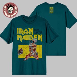 Iron Maiden Cyborg Eddie 50th Anniversary Somewhere In Time Some Green In Time T-Shirt