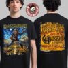 Iron Maiden Madrid Spain Run For Your Lives World Tour 2025 Exclusive Event Tee At Riyadh Air Metropolitano On July 5 2025 Eddie Vs Bear Two Sided T-Shirt