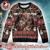 Iron Maiden The Trooper Text Holiday Red Knitted Ugly Christmas Sweater