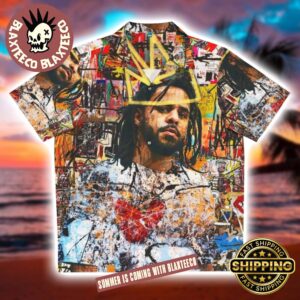 J Cole Portrait Graffiti Summer 2025 Hawaiian Shirt
