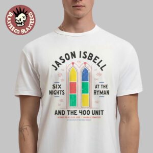 Jason Isbell And The 400 Unit 10th Anniversary Residency October 2025 City Dates Six Nights At The Ryman Merch Stained Glass Window Art T-Shirt