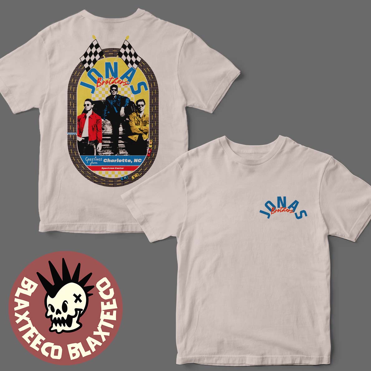 Jonas Brothers Charlotte North Carolina 2025 Event Tee At Spectrum Center On November 5 2025 The Race Track Art Two Sided T-Shirt Jonas Brothers Charlotte North Carolina 2025 Event Tee At Spectrum Center On November 5 2025 The Race Track Art Two Sided T-Shirt