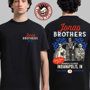 Jonas Brothers Indianapolis Indiana 2025 Event Tee At Gainbridge Fieldhouse On November 2 2025 Greetings From Your Hometown T-Shirt