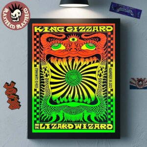 King Gizzard And The Lizard Wizard Berlin Germany 2025 Event Poster At Columbiahalle On November 10 2025 Home Decor Poster Canvas
