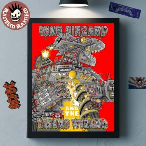 King Gizzard And The Lizard Wizard Copenhagen Denmark 2025 Venue Poster At Poolen On November 14 2025 Mechagodzilla Art Home Decor Poster Canvas