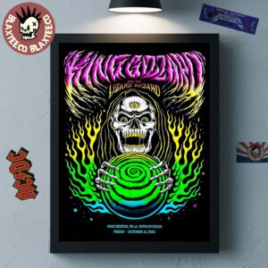 King Gizzard And The Lizard Wizard Manchester UK 2025 Event Poster At Aviva Studios On October 31 2025 Home Decor Poster Canvas