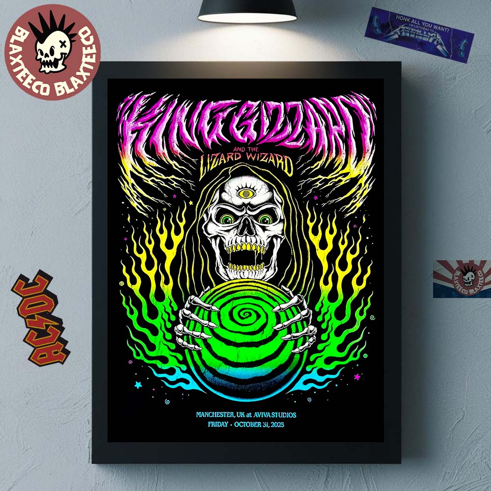 King Gizzard And The Lizard Wizard Manchester UK 2025 Event Poster At Aviva Studios On October 31 2025 Home Decor Poster Canvas King Gizzard And The Lizard Wizard Manchester UK 2025 Event Poster At Aviva Studios On October 31 2025 Home Decor Poster Canvas