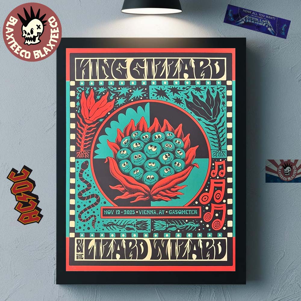 King Gizzard And The Lizard Wizard Vienna Austria 2025 Event Poster At Gasometer On November 12 2025 Home Decor Poster Canvas King Gizzard And The Lizard Wizard Vienna Austria 2025 Event Poster At Gasometer On November 12 2025 Home Decor Poster Canvas