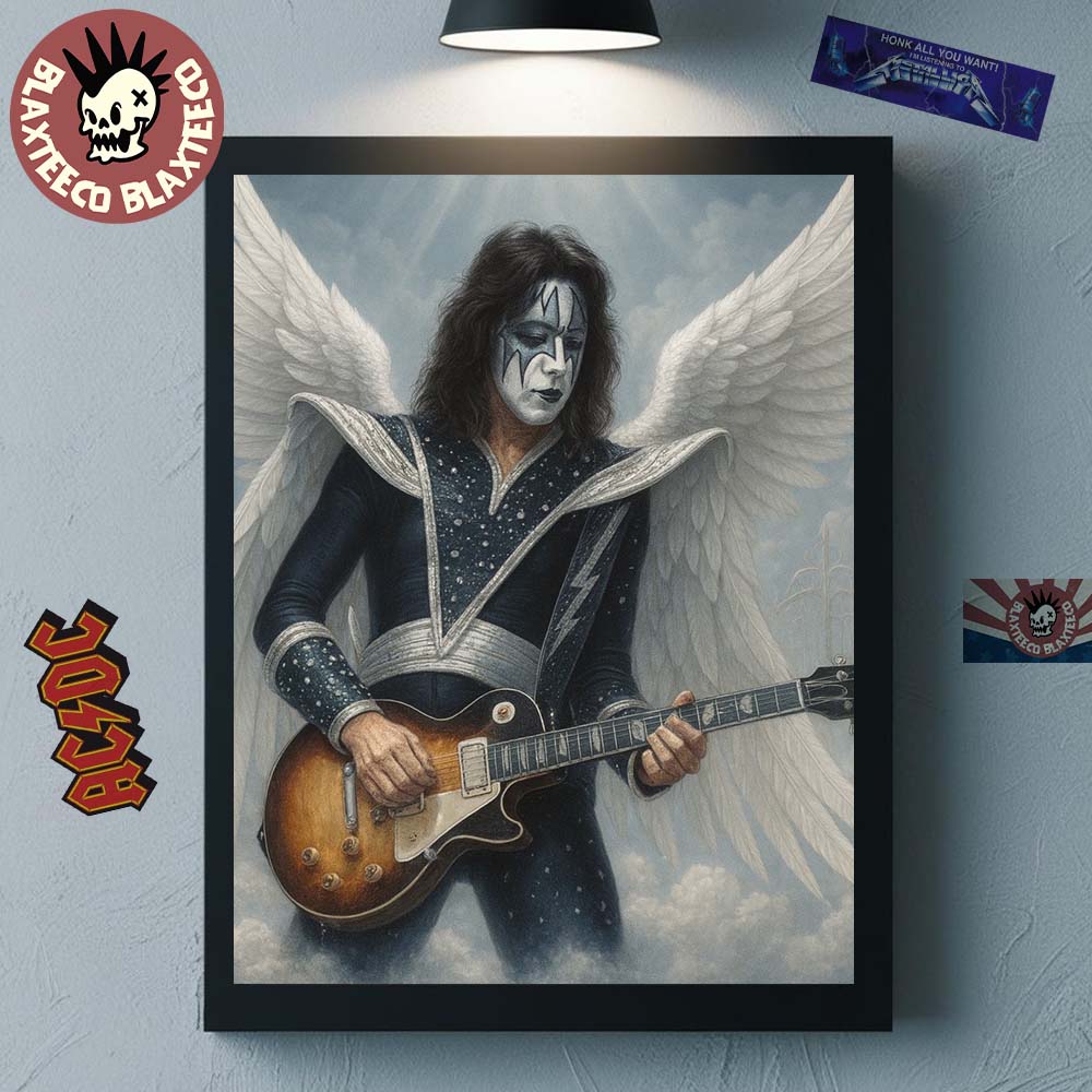 Kiss Ace Frehley RIP To A Legend 1951-2025 Poster Canvas