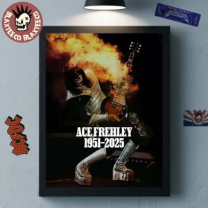 Kiss Ace Frehley Rest In Peace 1951-2025 Signature Photo Home Decor Poster Canvas
