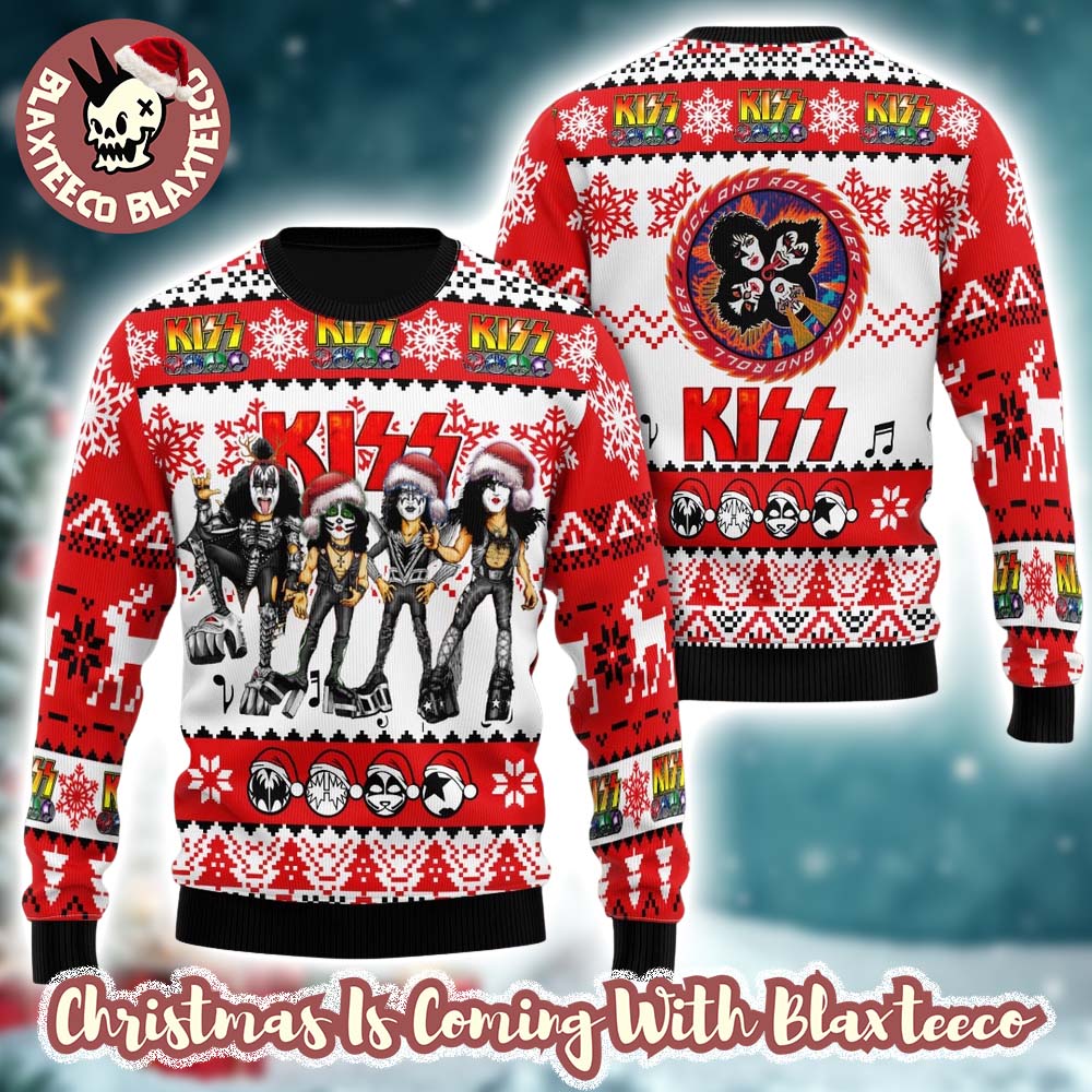 Kiss Funny Big Head Xmas Holiday Style Gift For Rock Music Fans Ugly Christmas Sweater Kiss Funny Big Head Xmas Holiday Style Gift For Rock Music Fans Ugly Christmas Sweater