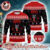 Kiss Gene Simmons Bloody Tongue With His Signature Black And Red Ugly Christmas Sweater