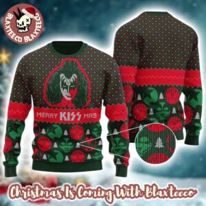 Kiss Gene Simmons Merry Kiss Mas Knitted Christmas Ugly Sweater