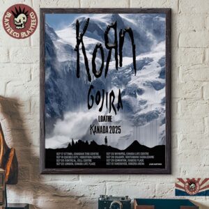 Korn Kanada 2025 Canada Tour Dates Home Decor Poster Canvas