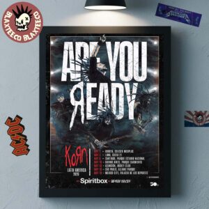 Korn Latin America 2026 Tour Are You Ready On May 2026 City Dates Home Decor Poster Canvas